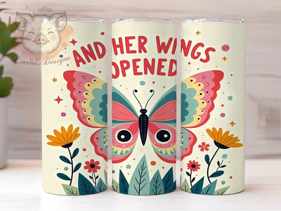 Butterfly Tumbler, Pastel Tumbler, Retro Design, Sublimation Wrap, 20oz Tumbler, Floral Tumbler, Groovy Style Sublimation Lara' s Designs 