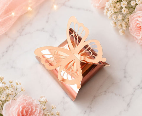 Butterfly Twist Box SVG - No Glue Gift Box Template - Interlocking Gift Box Template for Cricut - Bridal Shower & Wedding Favor Packaging SVG DreamingSVG 