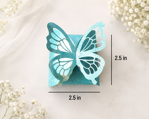 Butterfly Twist Box SVG - No Glue Gift Box Template - Interlocking Gift Box Template for Cricut - Bridal Shower & Wedding Favor Packaging SVG DreamingSVG 