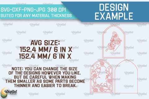 Butterfly Wall Art Laser Cut Bundle. Butterfly Wall Decor SVG SVG Evgenyia Guschina 