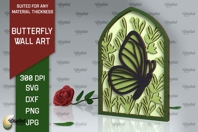 Butterfly Wall Art LaserCut Design. Butterfly Wall Decor SVG SVG Evgenyia Guschina 