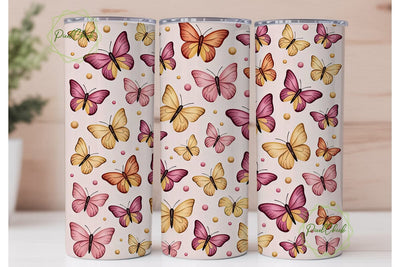 Butterfly Watercolor 20oz Tumbler Wrap Sublimation PixelChick 