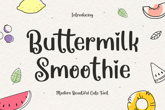 Buttermilk Smoothie Font Mozarella 