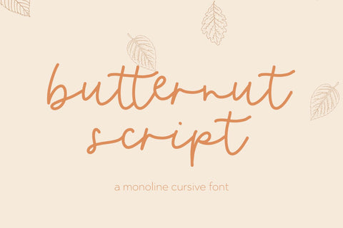 Butternut Script Font Font Beck McCormick 