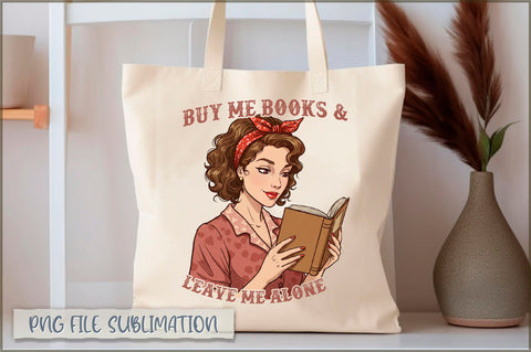 Buy me books & leave me alone Tote Bag Sublimation Shetara Begum 