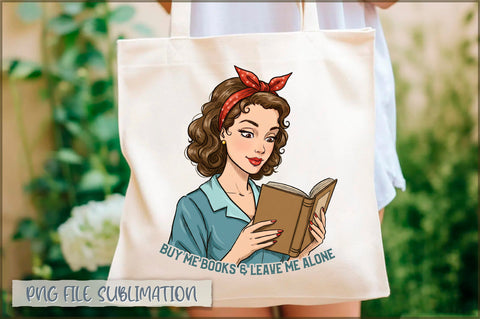Buy me books & leave me alone Tote Bag Sublimation Shetara Begum 