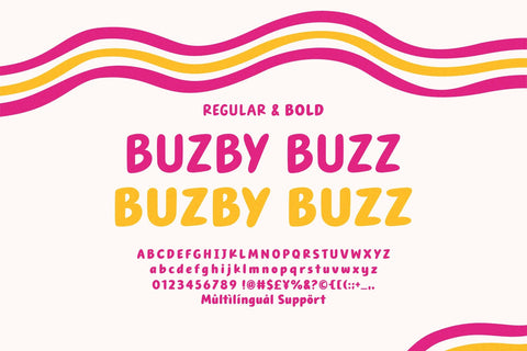 Buzby Buzz – Playful Display Typeface Font Four Lines Std. 