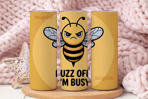 Buzz Off Bee 20oz Tumbler Wrap Sublimation DesignSVG 
