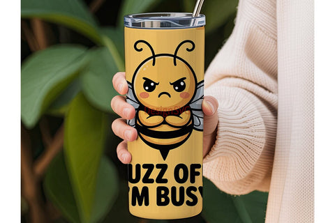 Buzz Off Bee 20oz Tumbler Wrap Sublimation DesignSVG 