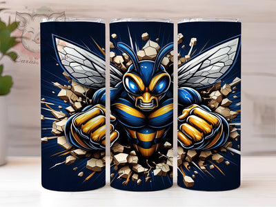 Buzzing Garden Honey Bee Tumbler Wrap, Bumble Bee Design, Bee Keeper Gift, Garden Insect Art, Save The Bees Wrap, Pollinator Design, Nature Lover Print Sublimation Lara' s Designs 