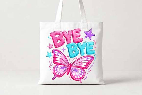 Bye Bye Butterfly PNG | Trendy Sublimation Digital Download SVG BillahCrafts 