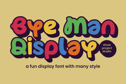 Bye Man Font ahweproject 