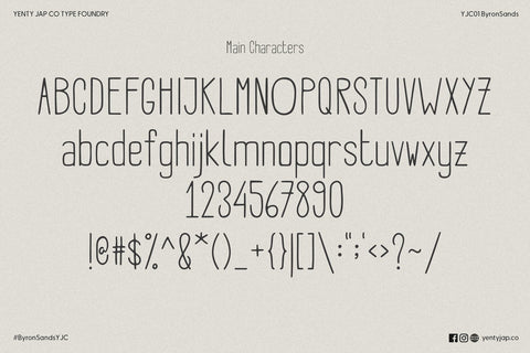 Byron Sands YJC Font Font Yenty Jap Creative 