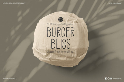Byron Sands YJC Font Font Yenty Jap Creative 