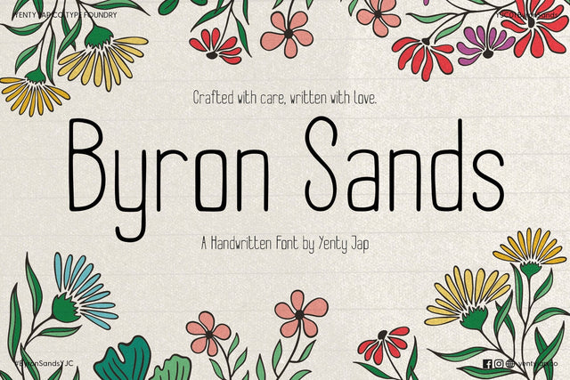 Byron Sands YJC Font Font Yenty Jap Creative 