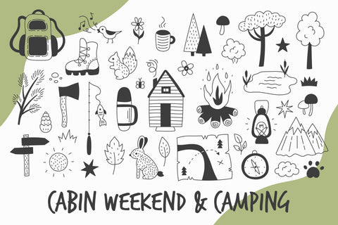 Cabin Weekend & Camping PNG Clipart Sublimation Rin Green 