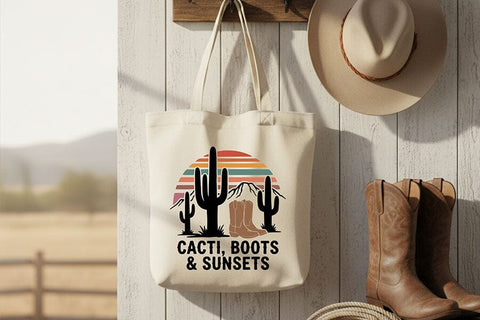 Cacti Boots Sunsets Svg, Western Cowgirl Svg, Desert Western Svg, Cowgirl Shirt Svg, Country Girl Cricut File, Rodeo Shirt Design SVG TiffsCraftyCreations 