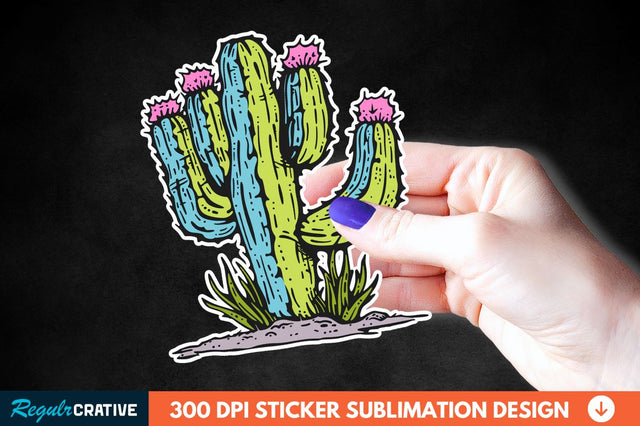 Cactus Arizona Sticker Clipart Sublimation Regulrcrative 
