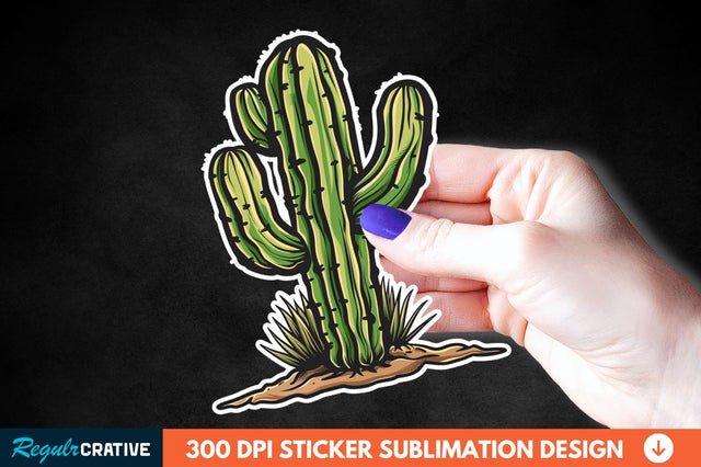 Cactus Arizona Sticker Clipart Sublimation Regulrcrative 