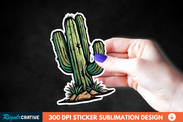Cactus Arizona Sticker Clipart Sublimation Regulrcrative 
