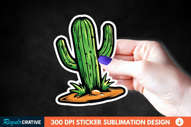 Cactus Arizona Sticker Clipart Sublimation Regulrcrative 