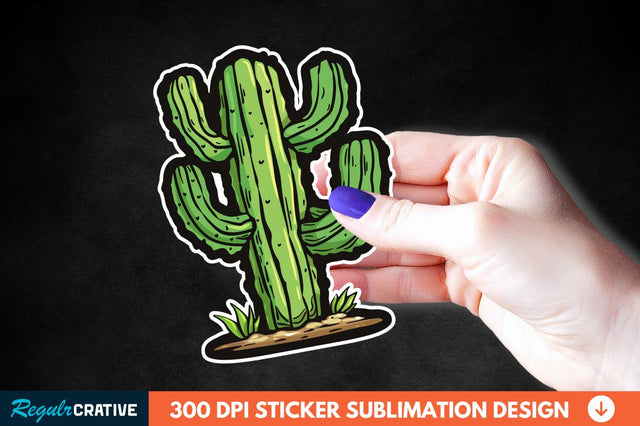 Cactus Arizona Sticker Clipart Sublimation Regulrcrative 
