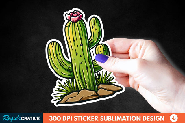 Cactus Arizona Sticker Clipart Sublimation Regulrcrative 