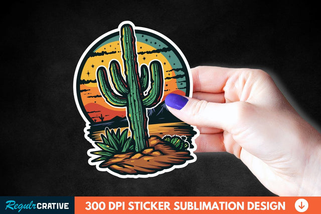Cactus Arizona Sticker Clipart Sublimation Regulrcrative 