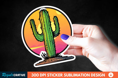 Cactus Arizona Sticker Clipart Sublimation Regulrcrative 