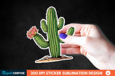 Cactus Arizona Sticker Clipart Sublimation Regulrcrative 