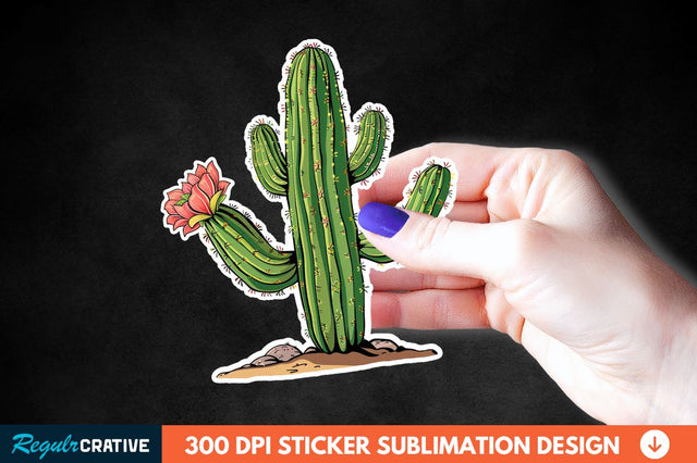 Cactus Arizona Sticker Clipart Sublimation Regulrcrative 