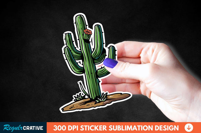 Cactus Arizona Sticker Clipart Sublimation Regulrcrative 