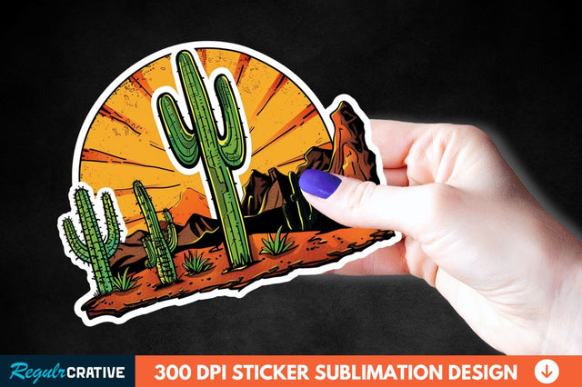 Cactus Arizona Sticker Clipart Sublimation Regulrcrative 