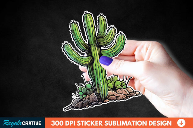 Cactus Arizona Sticker Clipart Sublimation Regulrcrative 