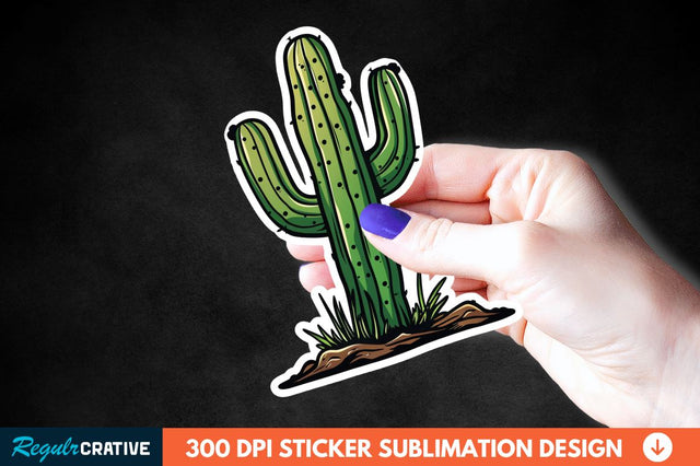 Cactus Arizona Sticker Clipart Sublimation Regulrcrative 
