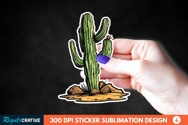 Cactus Arizona Sticker Clipart Sublimation Regulrcrative 