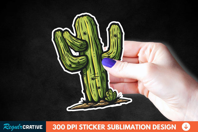 Cactus Arizona Sticker Clipart Sublimation Regulrcrative 