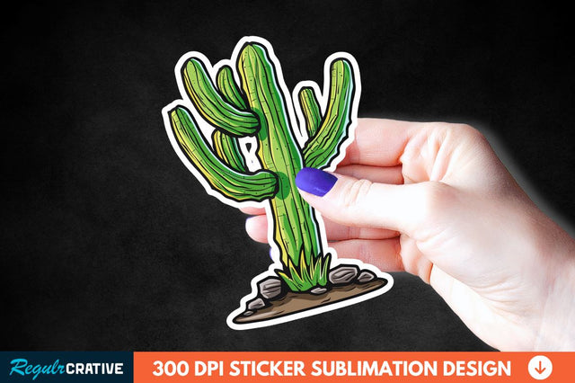 Cactus Arizona Sticker Clipart Sublimation Regulrcrative 
