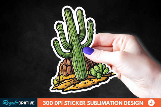 Cactus Arizona Sticker Clipart Sublimation Regulrcrative 
