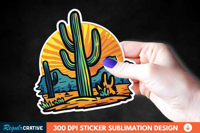 Cactus Arizona Sticker Clipart Sublimation Regulrcrative 