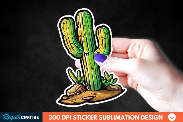Cactus Arizona Sticker Clipart Sublimation Regulrcrative 