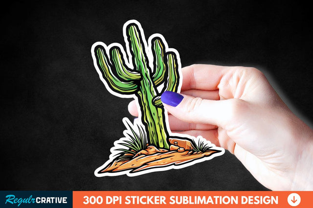 Cactus Arizona Sticker Clipart Sublimation Regulrcrative 