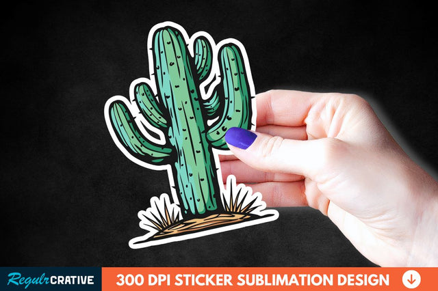 Cactus Arizona Sticker Clipart Sublimation Regulrcrative 