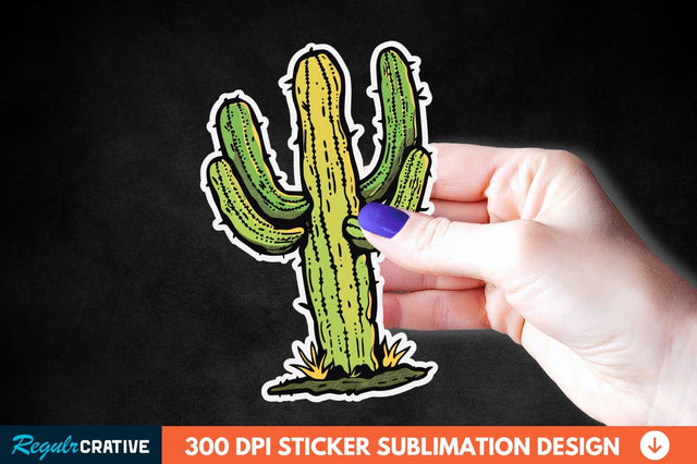 Cactus Arizona Sticker Clipart Sublimation Regulrcrative 