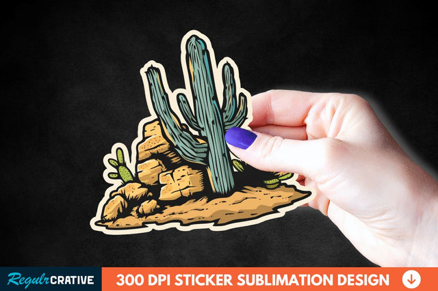 Cactus Arizona Sticker Clipart Sublimation Regulrcrative 