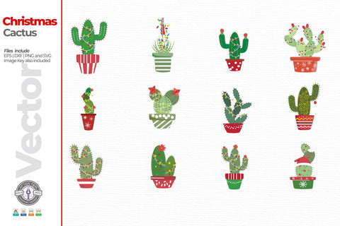 Cactus Christmas SVG AfterTenDesign 