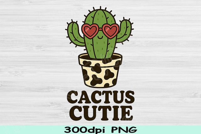 Cactus Cutie Png, Western Boho Sublimation Design, Desert Aesthetic Png, Cowgirl Shirt Clipart, Cute Desert Vibes Png Digital Download SVG TiffsCraftyCreations 