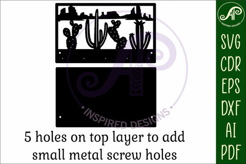 Cactus desert Key holder designs for wood and metal cutting SVG APInspireddesigns 
