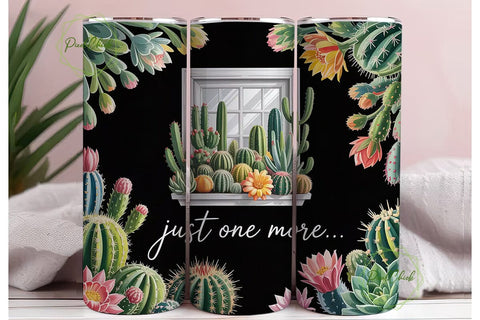 Cactus Garden 20oz Tumbler Wrap Sublimation PixelChick 