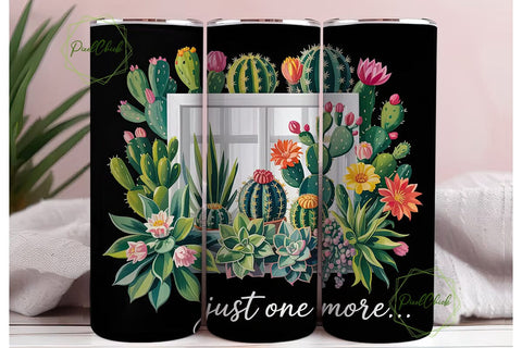 Cactus Garden 20oz Tumbler Wrap Sublimation PixelChick 